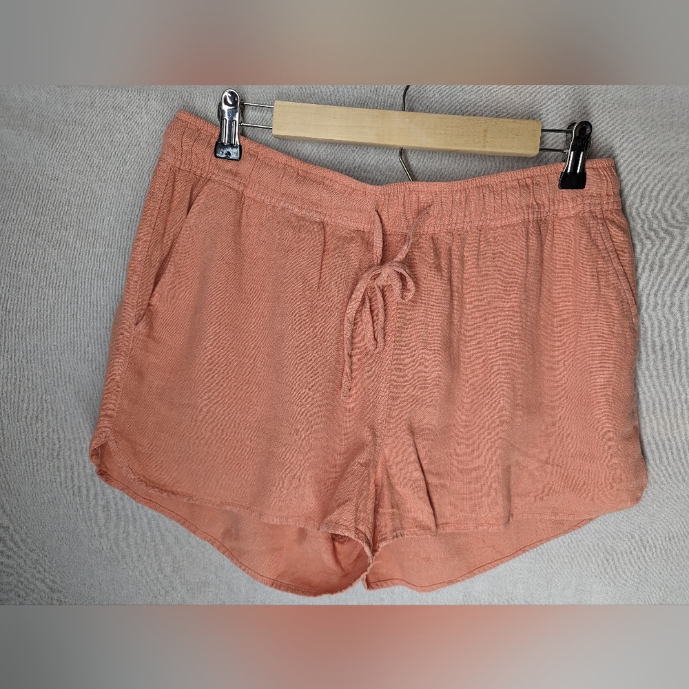 NWT Thread & Supply Linen Blend Shorts Large Vintage Rose $48 Retail